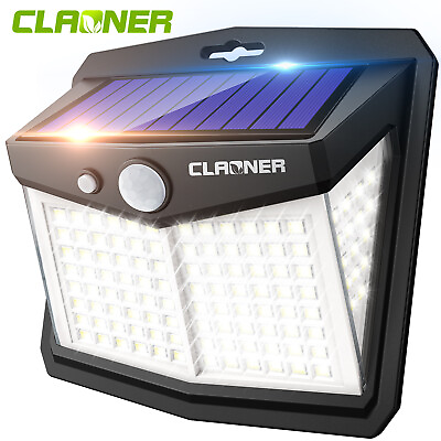 #ad #ad CLAONER Solar Power 128 LED Lights PIR Motion Sensor Outdoor Security Lamp Wall