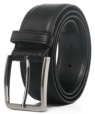 #ad Men#x27;s Leather Dress Belt with Single Prong Buckle Belts for Men1.5 inch Wide