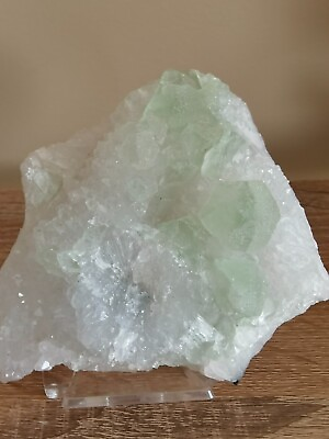 #ad 403g 85x11cm emerald fluorite crystal symbiosis