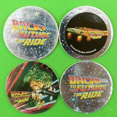 #ad #ad Lot of 4 Pogs Back To The Future The Ride from 1994 World POG Federation