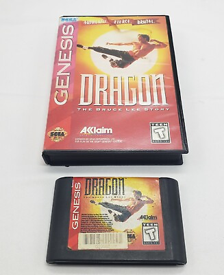 #ad Dragon: The Bruce Lee Story Sega Genesis Authentic Tested No Manual
