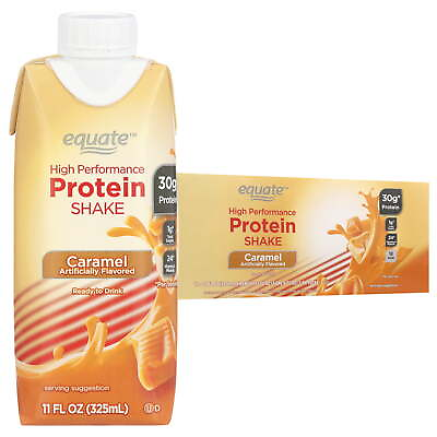 #ad #ad Equate High Performance Protein Nutrition Shake Caramel 11 fl oz 12 Ct