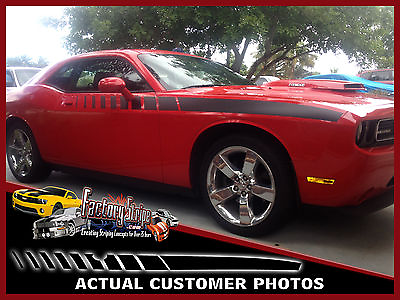 #ad FRONT HALF STROBE DODGE CHALLENGER BY FACTORY STRIPE DECAL 2008 2014