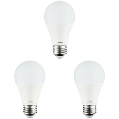 #ad Pack of 3 LED A19 Standard Light Bulb 9 Watts 60W Equivalent 50K Super White