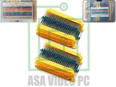 #ad 2600 pcs 130 Values 1 4W 0.25W 1ohm 3M Resistor Resistors Kit Assortment Set
