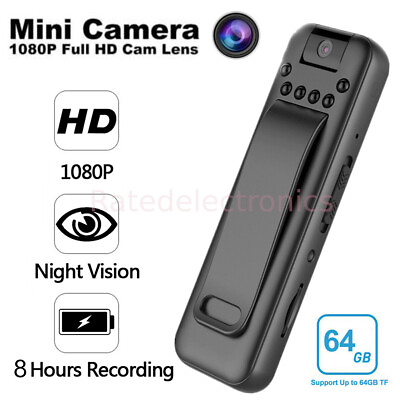 #ad Mini Police Body Camera 4 Hour 1080P HD Video Recording IR Night Cam Camcorder