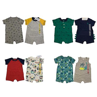 #ad Carter#x27;s Baby Boys 2 Pack Cotton Rompers Choose Theme Sizes