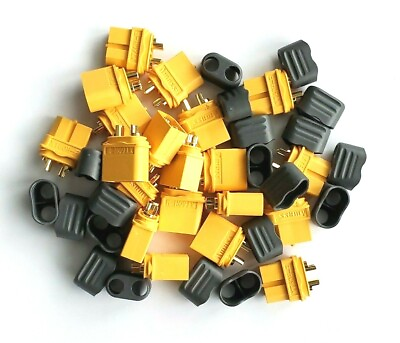 #ad 20 Pcs Amass XT60H Connector Plug Male Female Gold Plated with Protective Shell