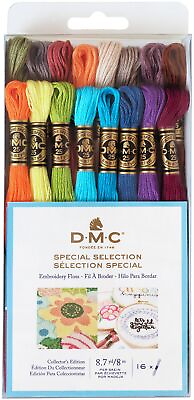 #ad DMC F25CM16 Embroidery Floss Pack 8.7yd 16 Pkg New Colors