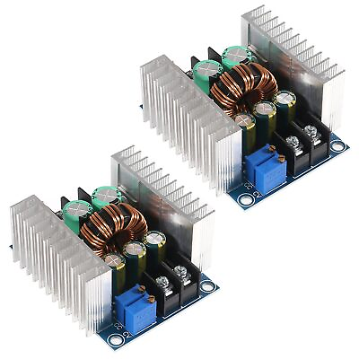 #ad 2pcs 20A 300W CC CV Step Down Module Adjustable DC 6 40V to 1.2 36V Voltage R...