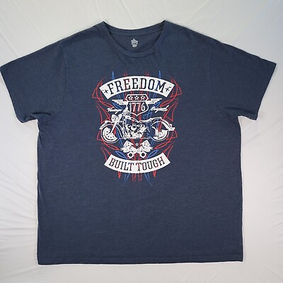#ad Way To Celebrate Patriotic Tshirt Mens 3XL 54 56 Freedom Motorcycle Short Sleeve