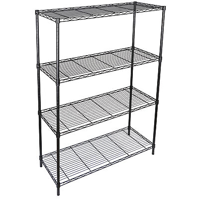 #ad 4 Shelf Adjustable Heavy Duty Storage Shelving Unit Steel Organizer Wire Rack