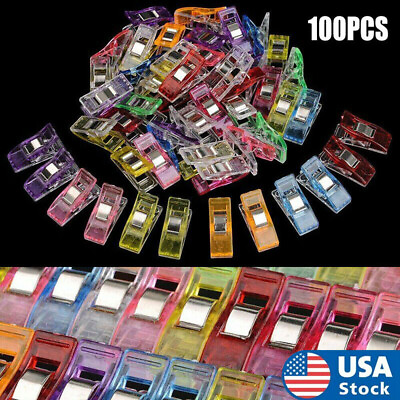 #ad 100PCS Pack Wonder Clips for Crafts Knitting Quilting Sewing Crochet Gift US