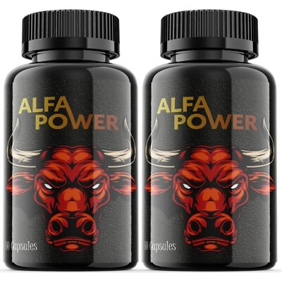 #ad 2 Pack Alfa Power Vegan Male Vitality Supplement Pills 120 Capsules