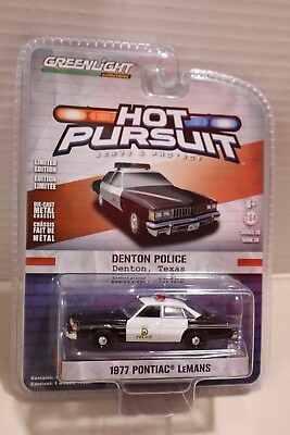 #ad #ad Greenlight Hot Pursuit DENTON POLICE 1977 Pontiac LeMANS Limited Edition 1:64