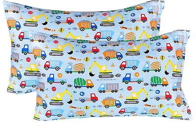 #ad Car Trucks Vehicle 2 Pcs Cartoon Kids Pillowcases 100% Cotton Cozy Standard 2...