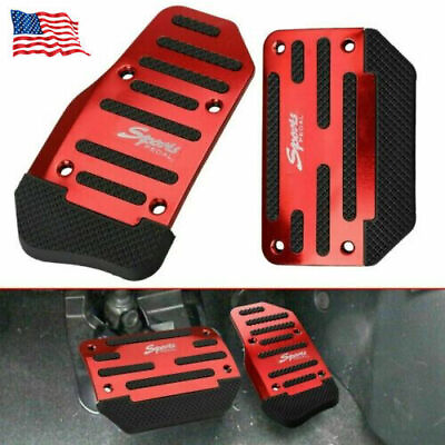 #ad Car Red Pedal Covers Accelerator Pedal Cover Non Slip New Brake Pedal Cover