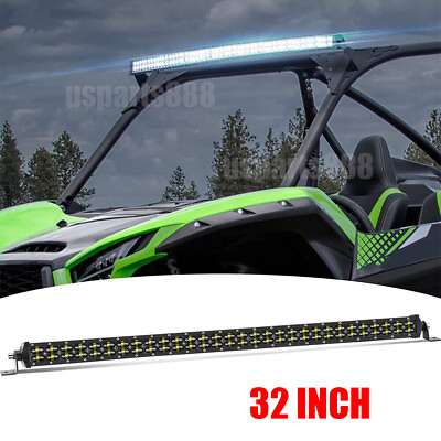 #ad Dual Row 32#x27;#x27; Straight LED Light Bar Combo Headlight Fit Kawasaki Teryx KRX 1000