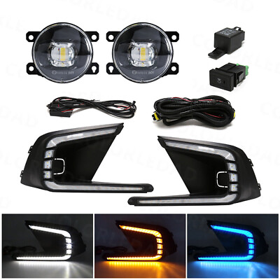 #ad #ad For 2022 2024 Honda Civic DRL LED Daytime Running Light Fog Light Kit Head Lamp