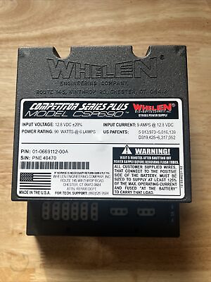 #ad Whelen CSP690 Competitor Series Plus Strobe Power Supply 90 Watt 6 Outputs 12.8v