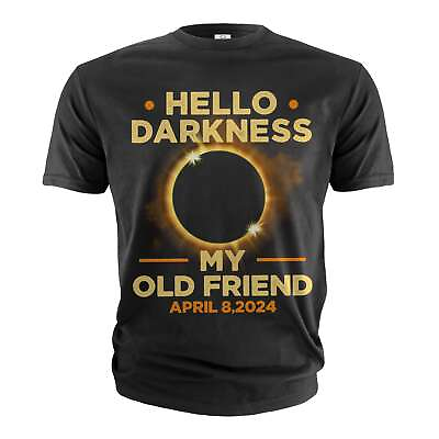#ad Total solar eclipse of 2024 Tshirt Hello Darkness once Twice in a lifetime shirt