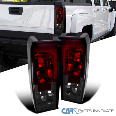 #ad Fits 05 10 Hummer H3 Red Smoke Parking Tail Lights Rear Brake Lamps LeftRight