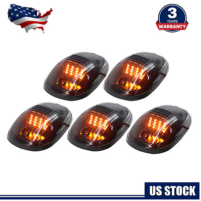 Smoked Lens Roof Top Cab Amber Running Lights DRL LED for Dodge RAM 1500 2500 5x