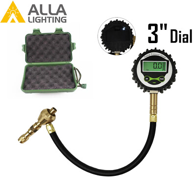 #ad 3quot; Dial Rapid Deflator Digital Tire Pressure Gauge 60PSI Back Light Easy Reading