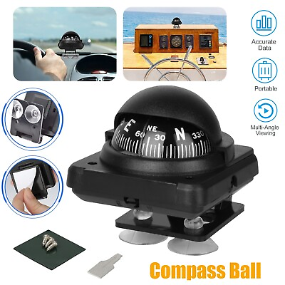 #ad Adjustable Car Vehicle Dashboard Navigation Compass Ball for Boat Marine Truck