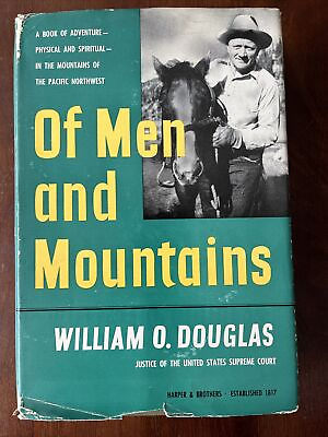 #ad 1950 Of Men and Mountains by William O. Douglas HCDJ Cascade Mountains Book