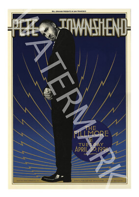 #ad Pete Townsend The Fillmore 1996 Vintage Music Poster