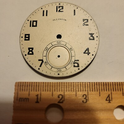 #ad Illinois Pocket Watch Dial From Retired Railroad Estate 50#x27;s amp; Earlier Lot