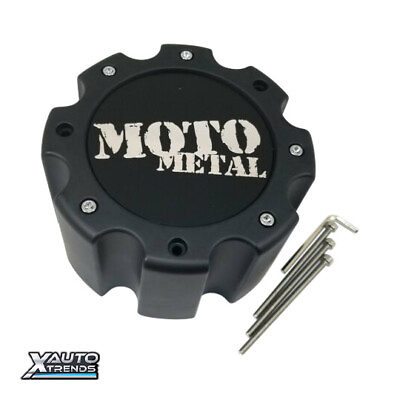 #ad Moto Metal REAR DUALLY Wheel Center Cap Matte Black 400L204 YB002MM