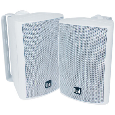 #ad #ad Dual 3 Way Wired Indoor Outdoor White Speakers PAIR