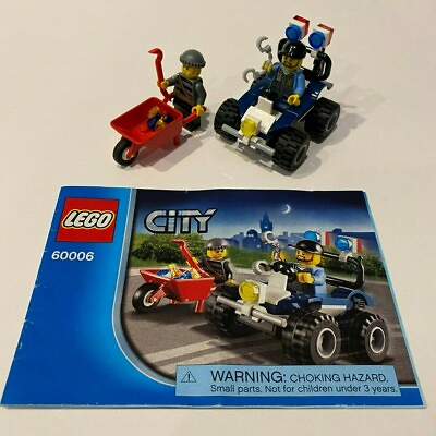 LEGO City Police ATV amp; Burglar 60006 100% Complete Instructions Retired 