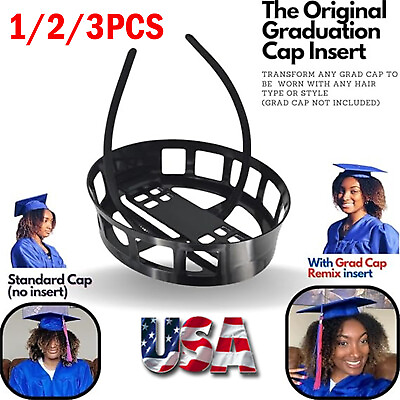 #ad Adjustable Grad Cap Remix Secures Headband Insert Upgrade Inside Graduation Cap