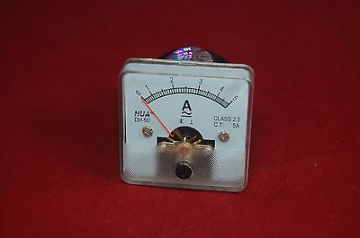 #ad 1PC AC 5A Analog Ammeter Panel AMP Current Meter 50*50mm 0 5A