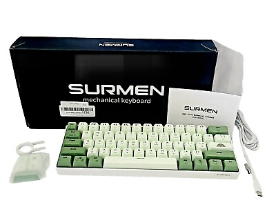 #ad SURMEN GS61 Light Dark Green Wireless Mechanical keyboard 60% RGB