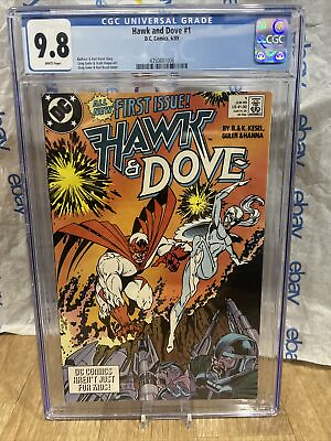 #ad Hawk and Dove #1 CGC 9.8 Jun 1989 DC Barbara amp; Karl Kesel Story First Issue