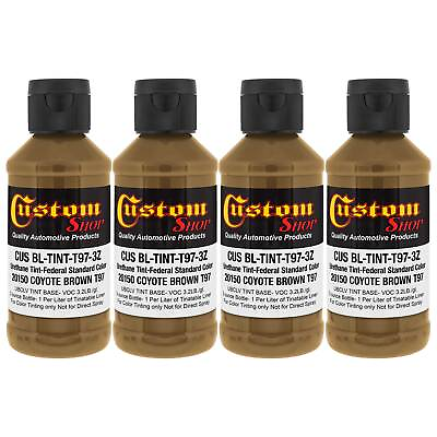#ad 3oz Coyote Brown Federal Color #20150 Urethane Tint Bed Liner Coatings 4 Pack