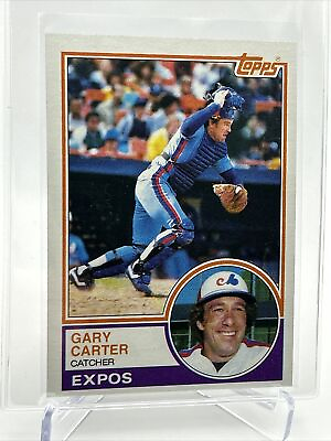 #ad 1983 Topps Gary Carter Baseball Card #370 NM Mint FREE SHIPPING