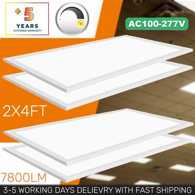 #ad US 2x4 FT 75W LED Flat Panel Light Commercial Ceiling Troffer Lamp Indoor Lights