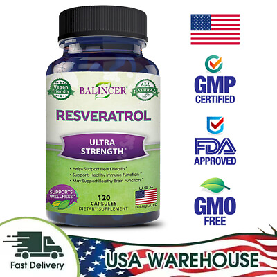 #ad #ad Organic Resveratrol 1000 Mg Anti Aging Heart Brain Ultra High Strength