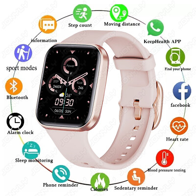 #ad Smart Watch Men Women Waterproof Heart Rate Bluetooth for iOS Android Samsung