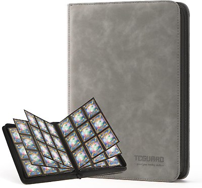 #ad Trading Card Binder 9 Side Loading Pocket 540 Card Album Zipper Binder for Cards