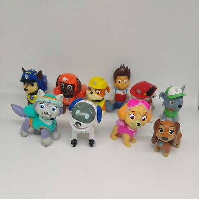 #ad Paw patrol Character PVC Lot Liberty Everest Rider Robo Pup Chase Rocky Skye