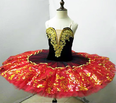 #ad Professional Red Ballet Skirt Tutu Adult Ballerina Party Dance Costumes Dress