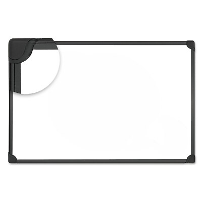 #ad UNIVERSAL Design Series Magnetic Steel Dry Erase Board 36 x 24 White Black Frame