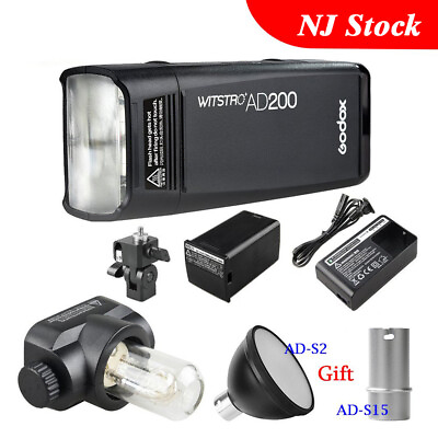 #ad Godox AD200 TTL Dual Head Pocket Flash F Canon Nikon Sony Fujifilm Pentax Lumix