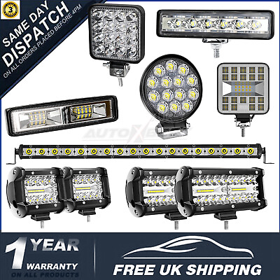 #ad Offroad Tractor Truck 4x4 12V 24V LED Work Lights Flood Spot Driving Bar Lamp